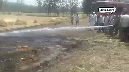 HIGH TENSION LINE FALLEN ON A FARMLAND IN SAHARANPUR
