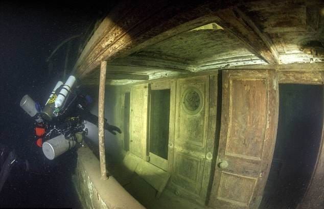 A British ship found in freezing lake at America 