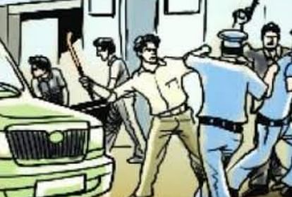 Torn uniform of Sub Inspector posted in GRP and several attacks with punch
