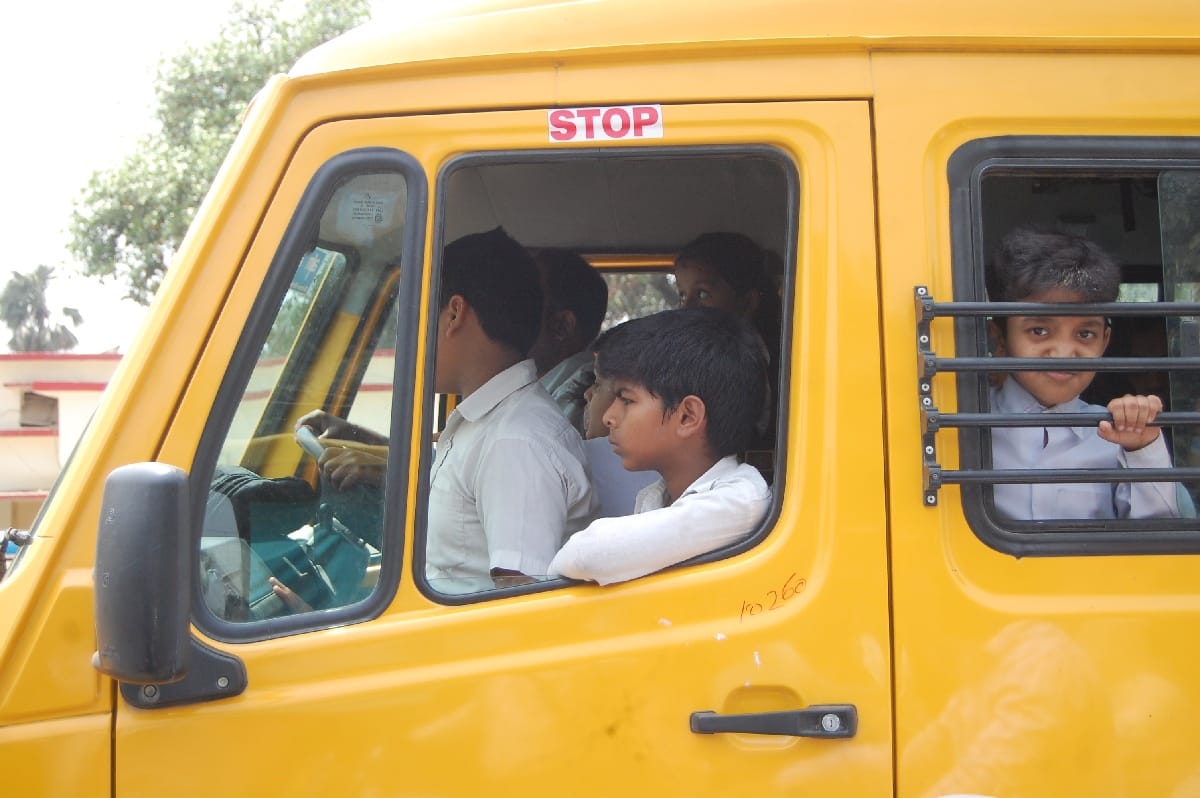 Private school playing with children's safety