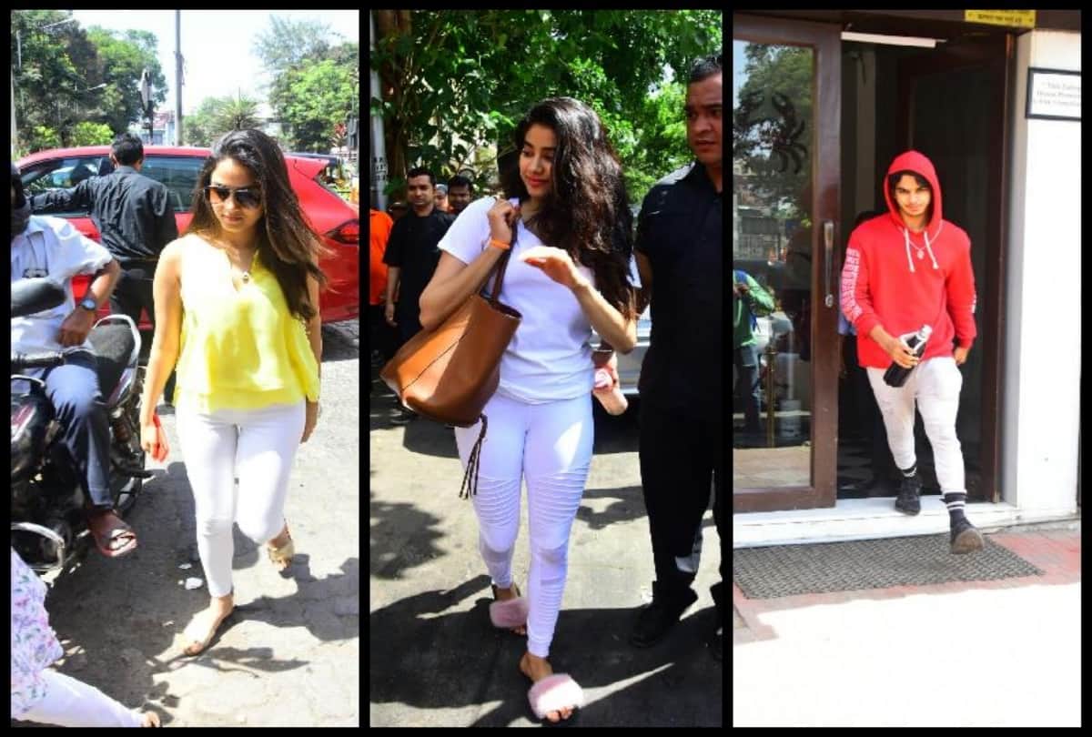 mira rajput ishan khattar jhanvi kapoor spotted Together At Mumbai Restaurant