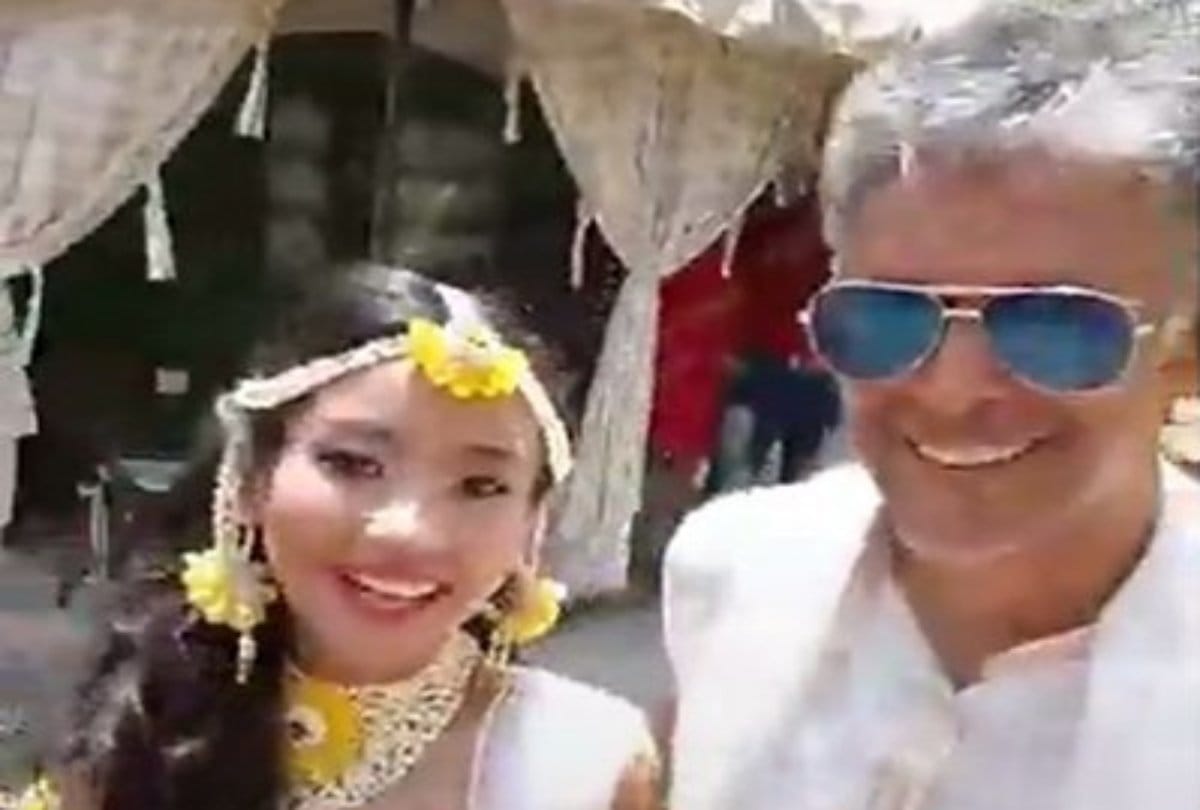 milind soman and ankita konwar haldi ceremony pics
