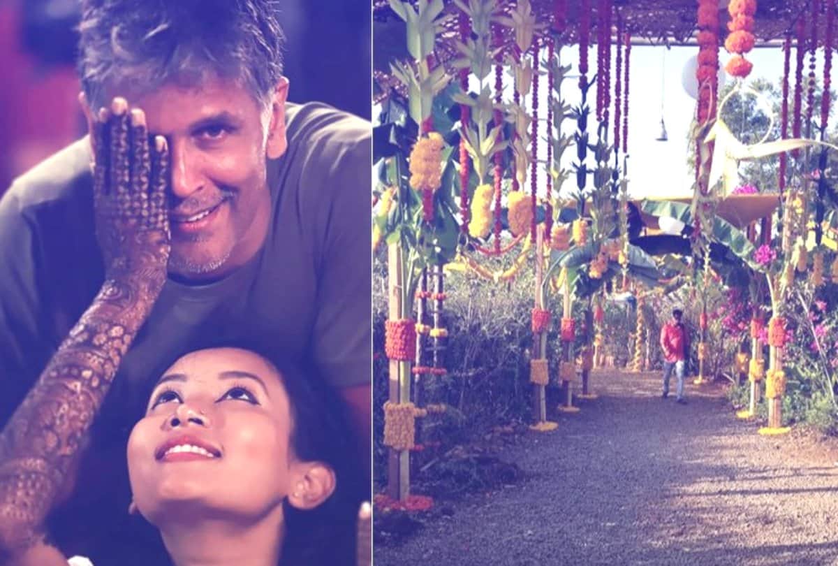 Milind Soman birthday special married 25 years youger ankita konwar see the entire wedding album