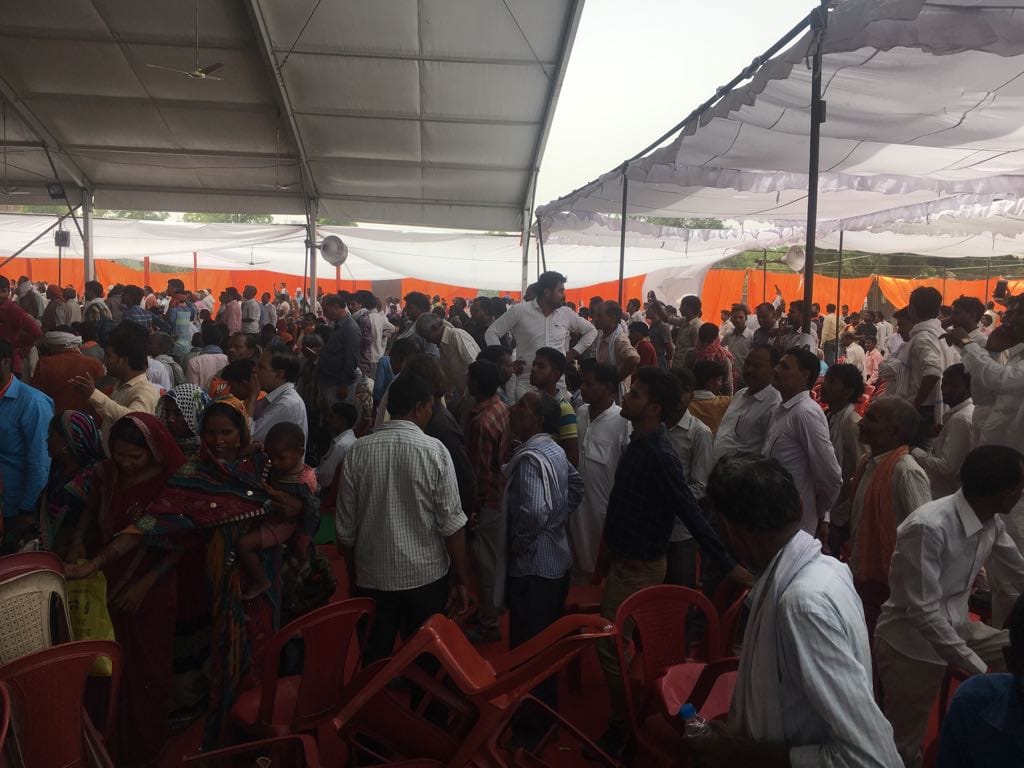 short circuit in the amit shah rally in raebareli