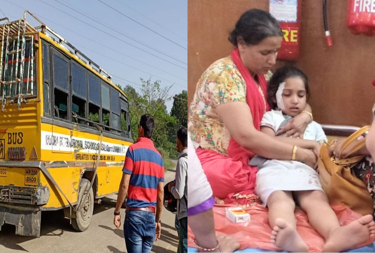  eight injured in collision between two buses and scooty