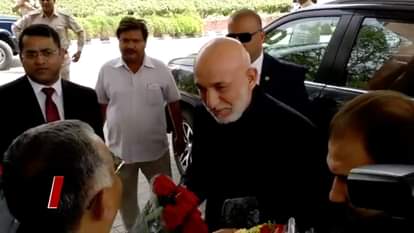 FORMER AFGHANISTAN PRESIDENT HAMID KARZAI REACHES AGRA 