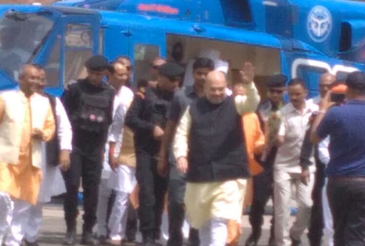 rally of amit shah in raebareli