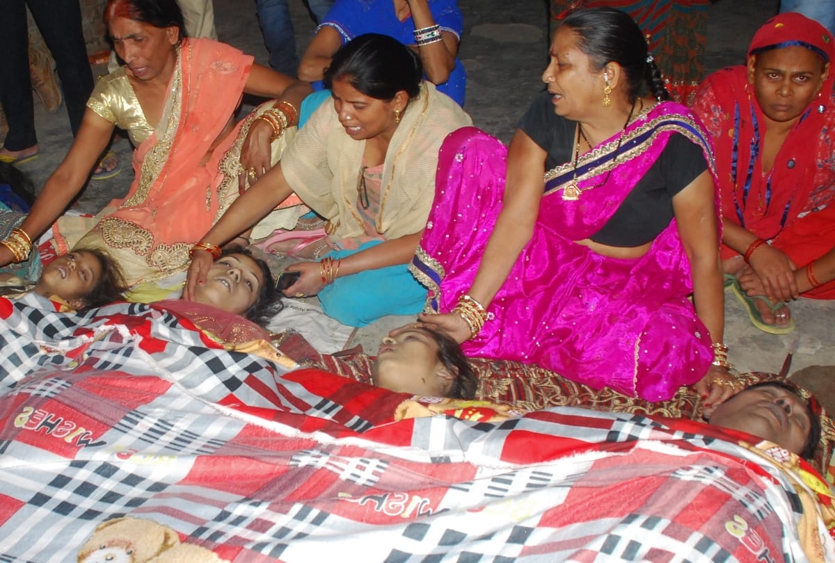 groom left his wedding in the mid as 7 of family died in car fall in gutter in ghaziabad