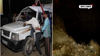 GHAZIABAD ROAD ACCIDENT SUMO FALL IN MAINHOLE SEVEN DIED