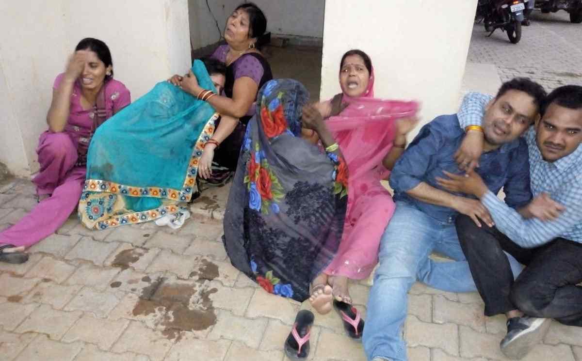 Five people include three children died in road accident