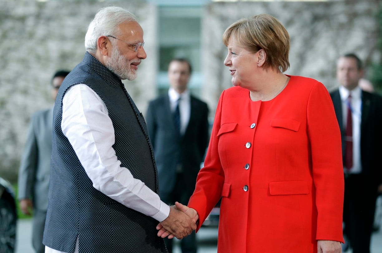 pm modi met german chansler angela merkel at berlin