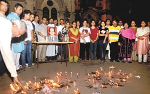 The Christian community descended on the streets, turned candle march