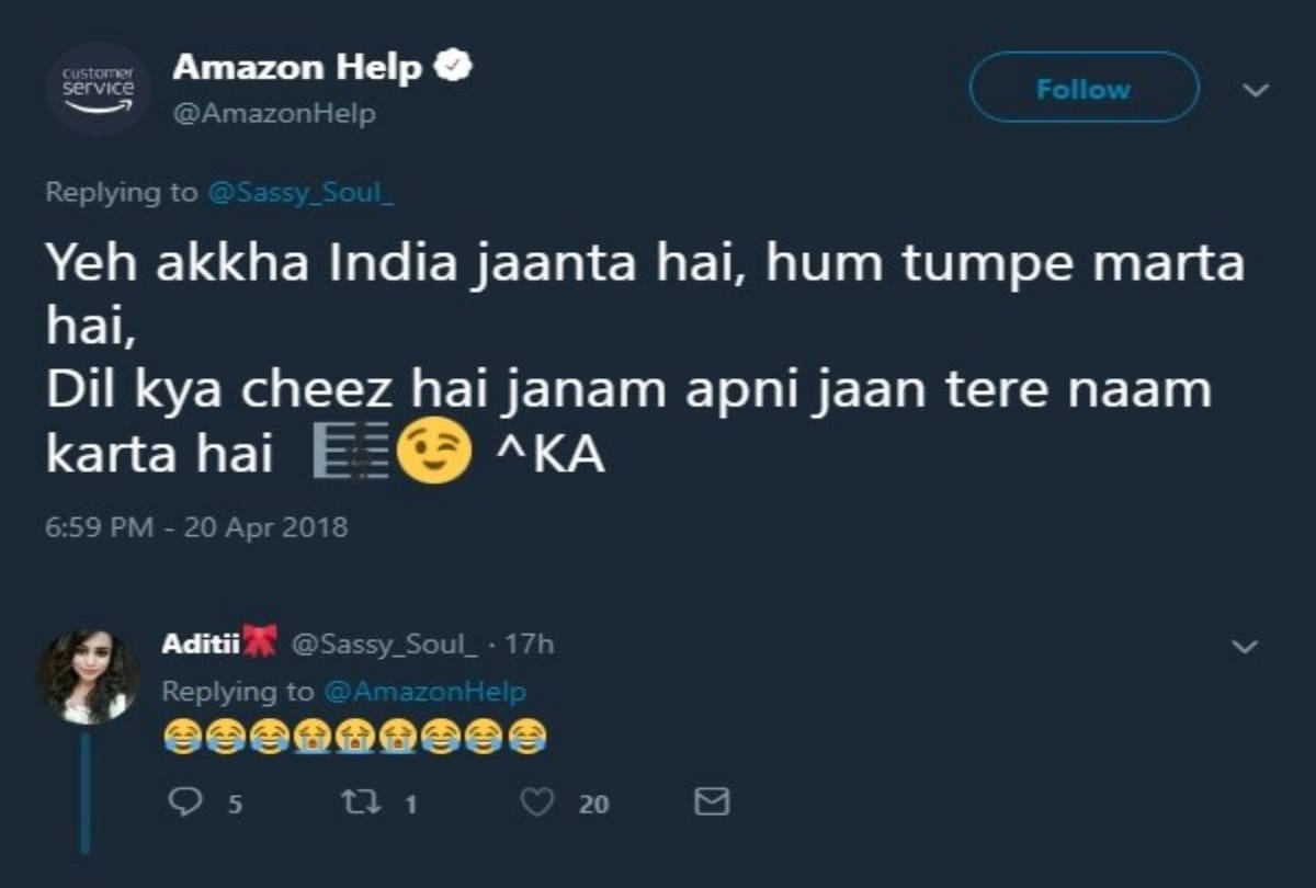 Woman asks Amazon for boyfriend company replies with a song