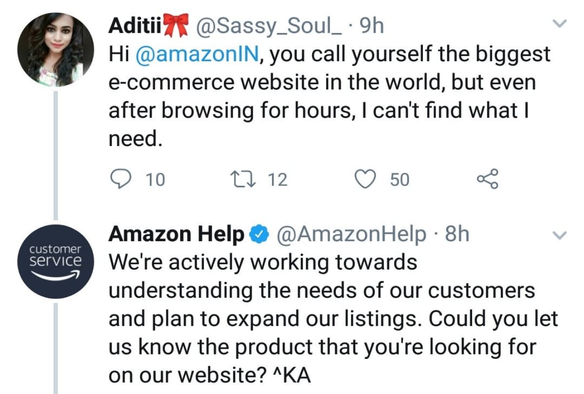 Woman asks Amazon for boyfriend company replies with a song