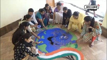Watch: Artists make rangoli to celebrate ordinance to amend POCSO act