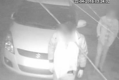 two suspects captured in cctv outside hotel at sundernagar