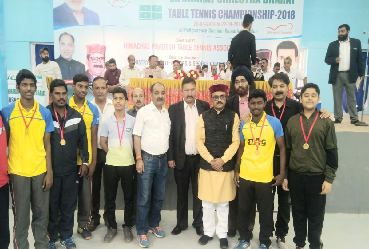 himachal boys team won bronze medal in table tennis