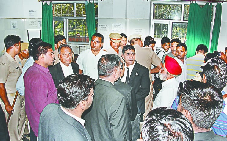 Two groups of lawyers in the jeep, firing