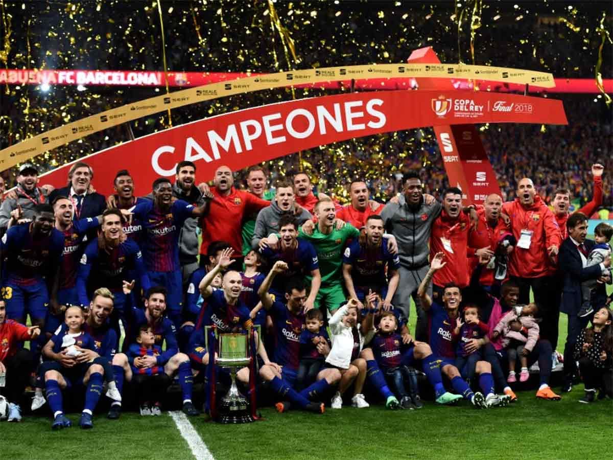 barcelona beat sevilla and became winner of copa del rey
