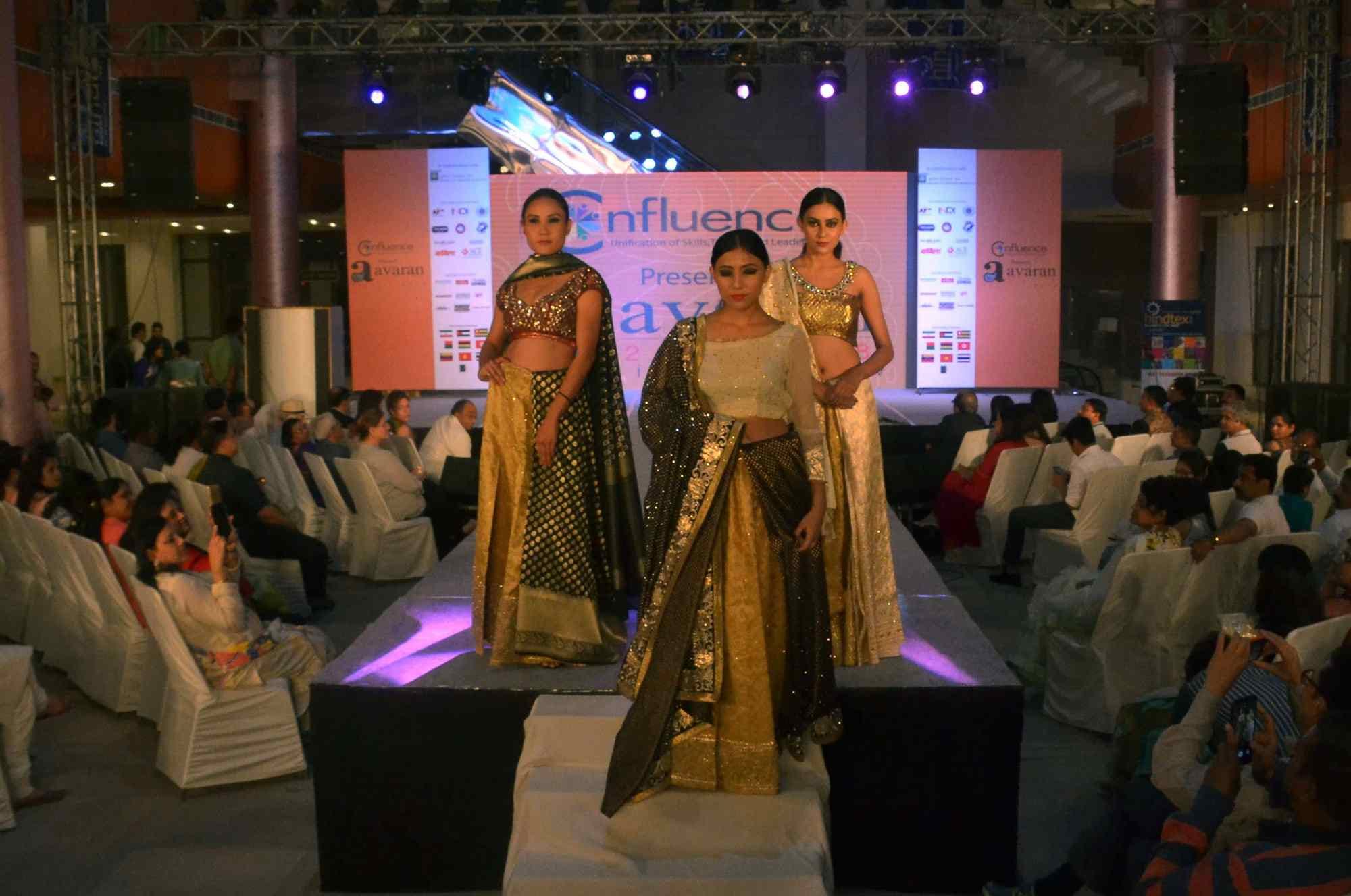 Fashion show by international model for traditional dresses at varanasi