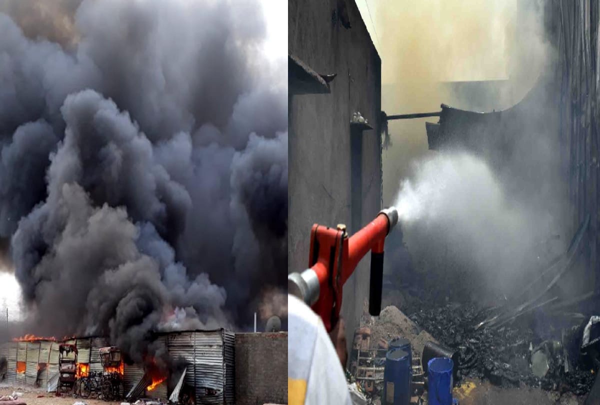 Short circuit fire in godown, 50 lakh damage