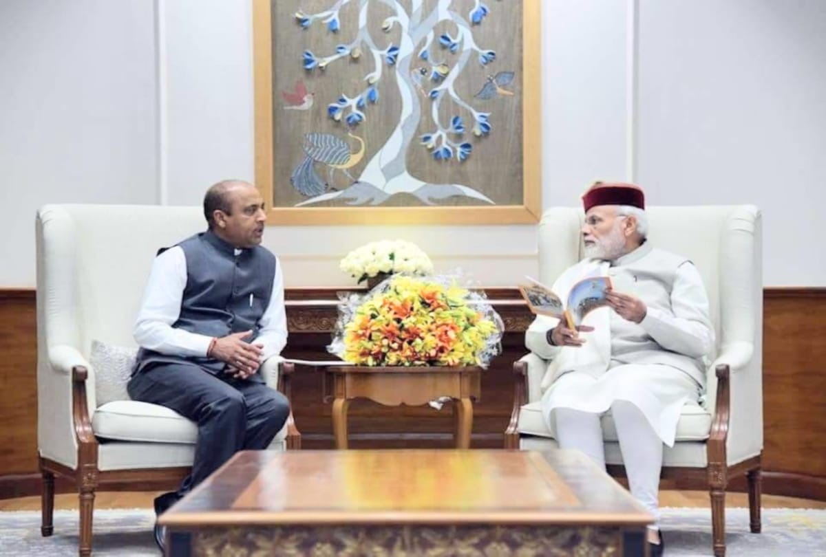 chief minister jairam thakur calls on prime minister narendra modi