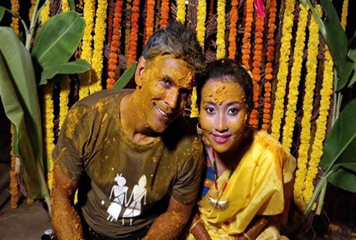 Milind Soman birthday special married 25 years youger ankita konwar see the entire wedding album