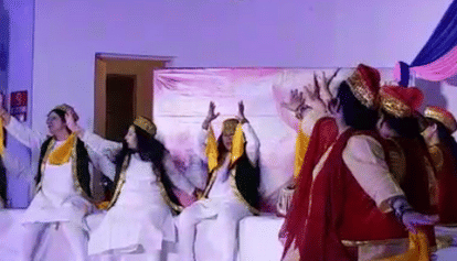 Old age present singing and dancing in banaras club