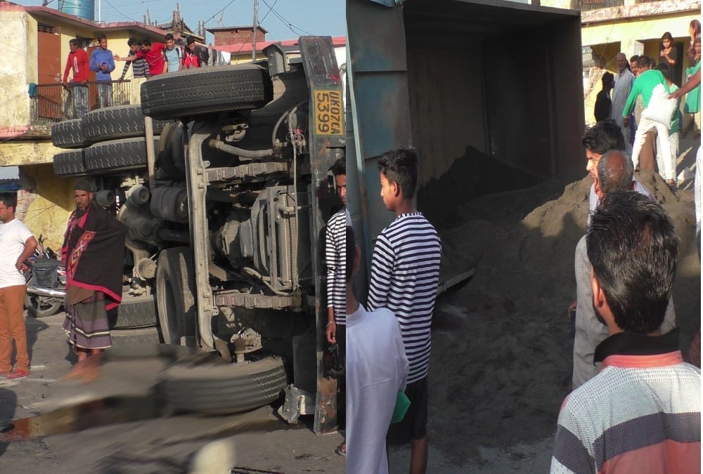 Man crushed under dumper in dehradun horrible photos