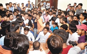 Commotion in hostel against hostel wash out