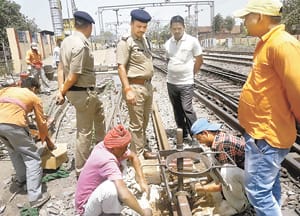 Triveni Express passes broken track, accident