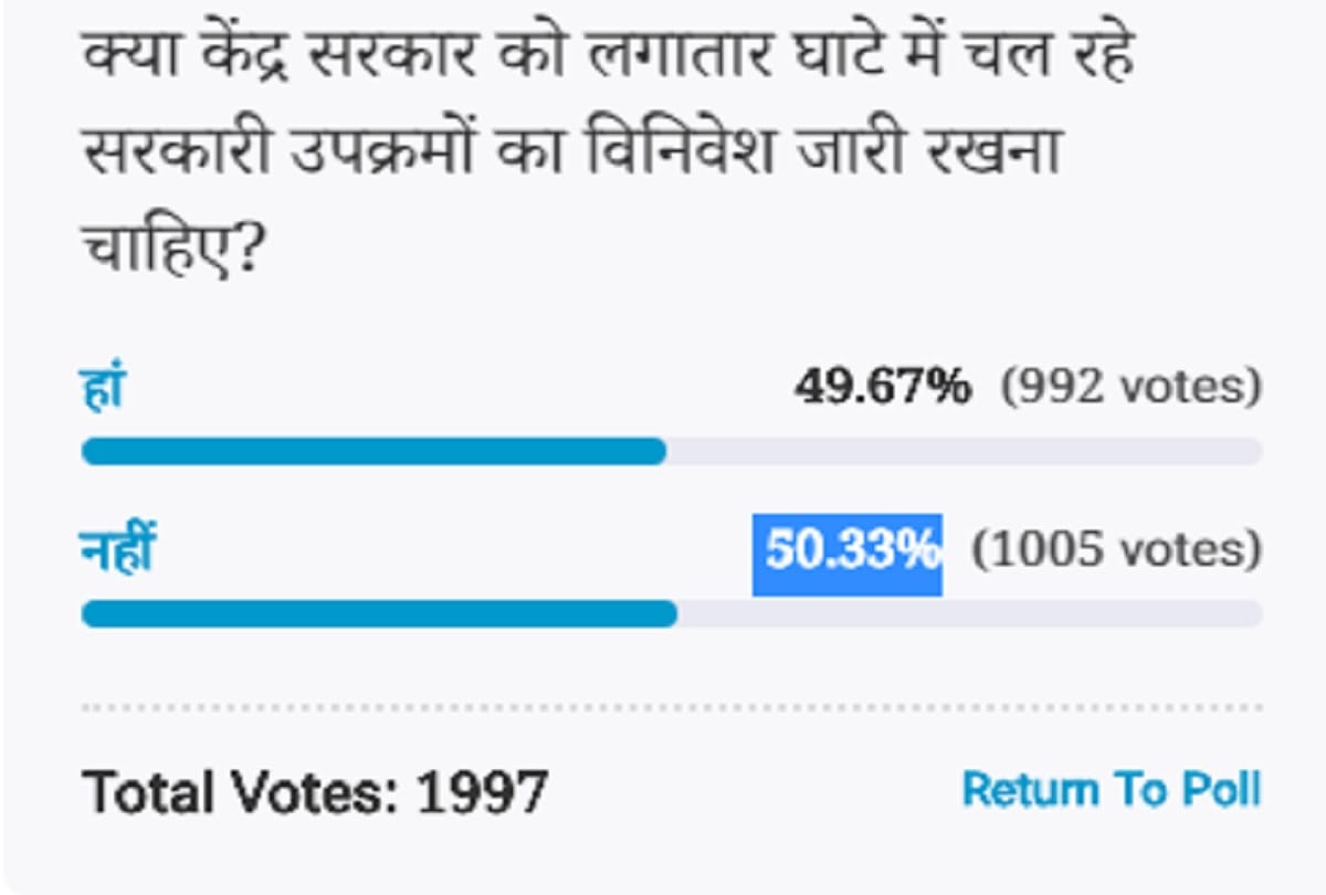 Amar Ujala Poll: Government should stop the disinvestment of PSUs