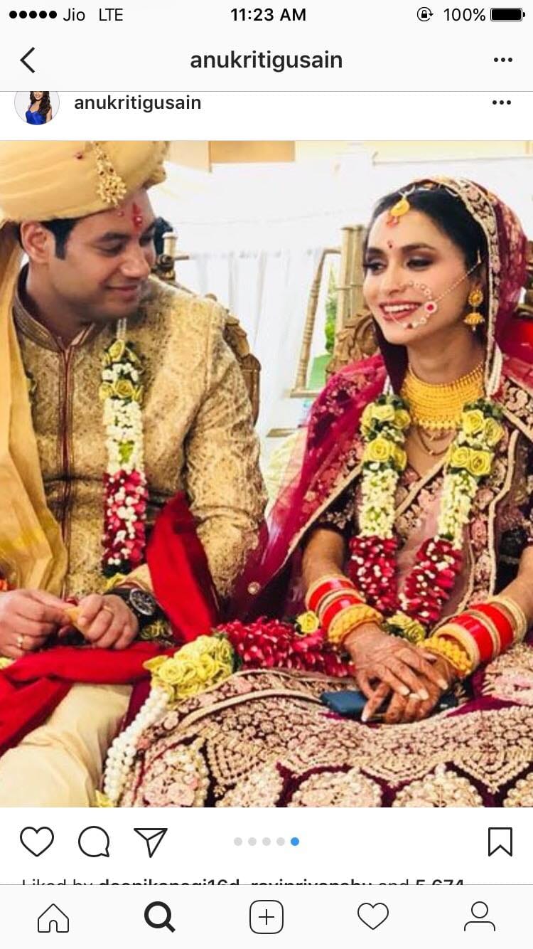 anukriti gusain marriage photos