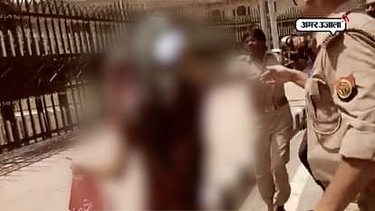 WOMEN ATTEMPTS SUICIDE OUTSIDE UP VIDHANSABHA IN LUCKNOW