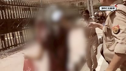 WOMEN ATTEMPTS SUICIDE OUTSIDE UP VIDHANSABHA IN LUCKNOW