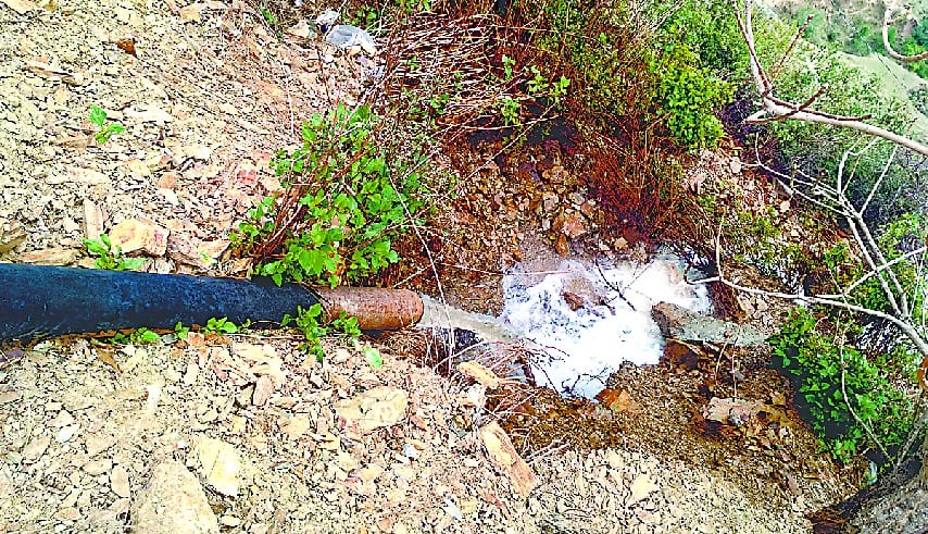 People thirsty, water flowing in the drains