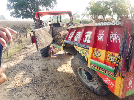 Tractor-trolley collide with goods train, one dies