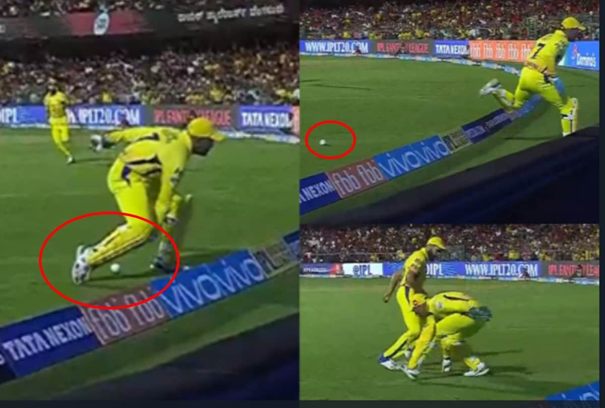 IPL2018: Brilliant work by MS Dhoni to save a certain boundary against RCB