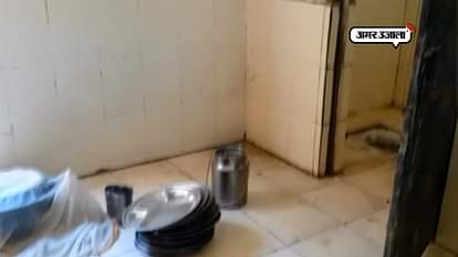 SCHOOL PREPARES MID-DAY MEAL IN TOILET DAMOH MADHYA PRADESH