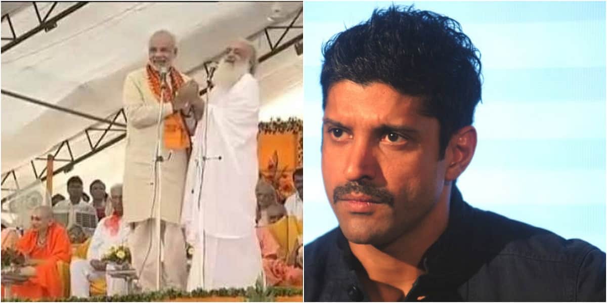 Congress tweet pm modi and Asaram video Farhan Akhtar gave massive reply