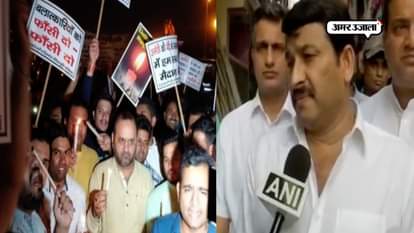 candle march and mp manoj tiwari seek stern action against Ghaziabad gangrape accused maulvi 