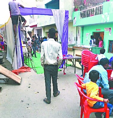 cable burst on digging for Shamiana