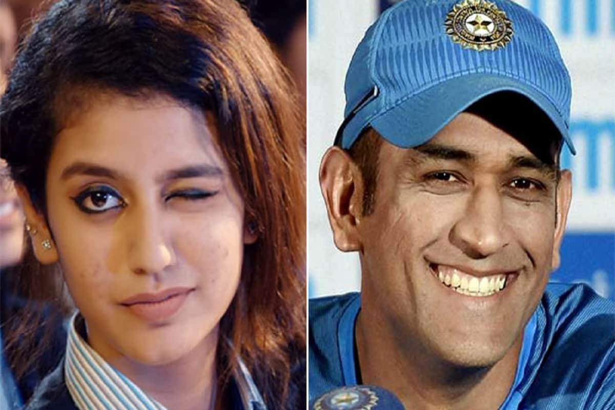 ms dhoni copy priya prakash varrier style after win against rcb in ipl 2018