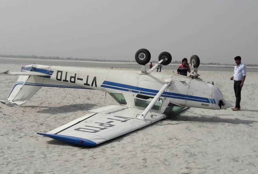 chopper crash in faizabad