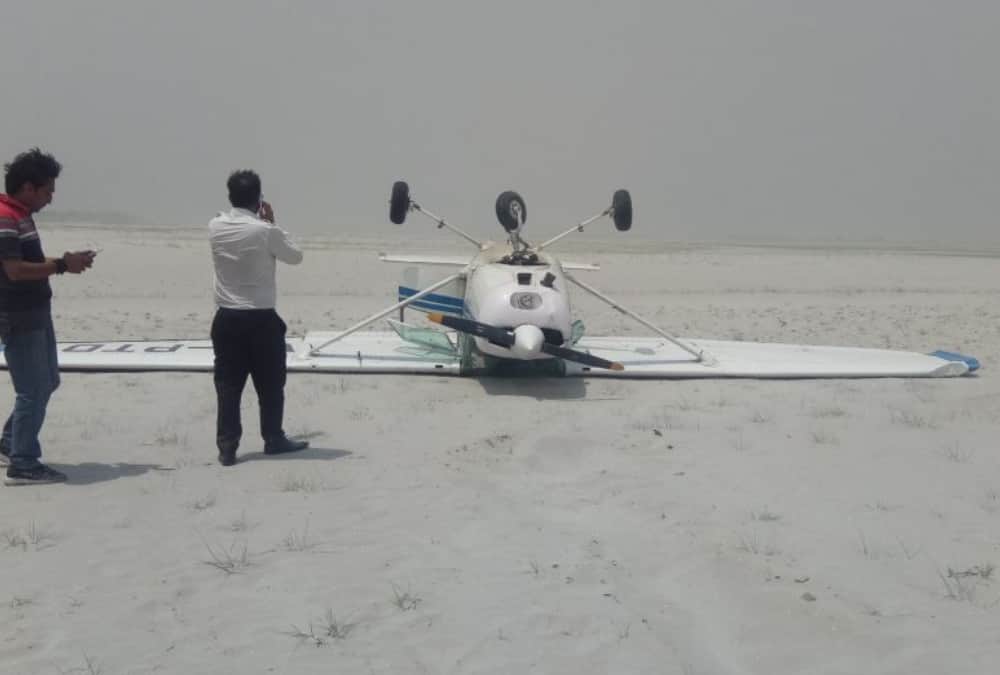 chopper crash in faizabad
