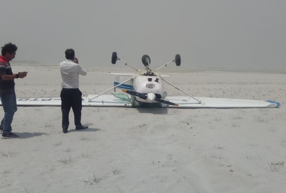 chopper crash in faizabad