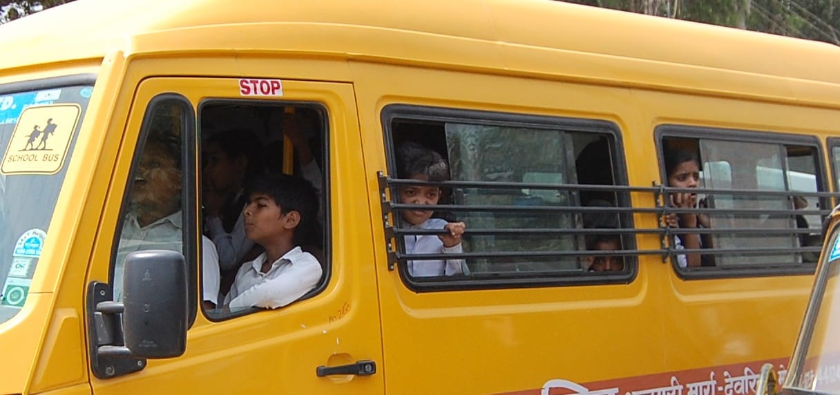 Do not worry, kids going to school in school buses