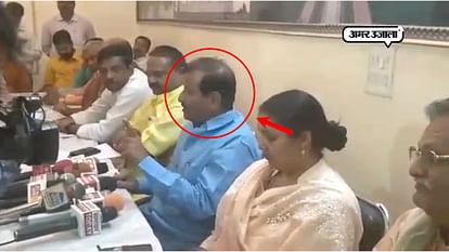 Press conference of bjp in agra attacking on opposition