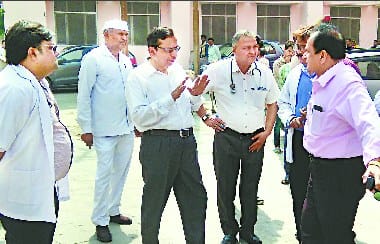 Official vista hospitals,wheat procurement centre