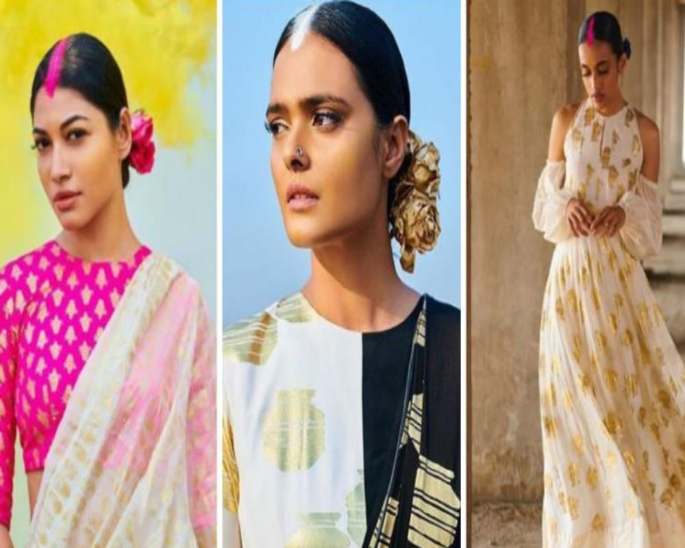 shahid kapoor friend and famous fashion designer masaba gupta new collection based on sindoor